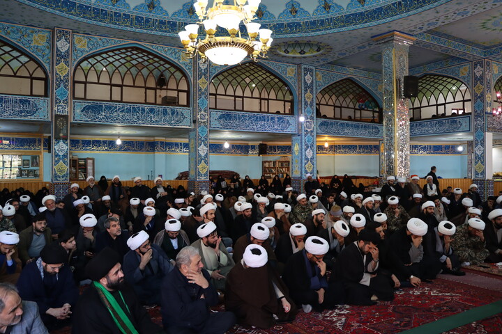 تصاویر/ تجمع روحانیون اردبیل به مناسبت چهلم امام شهید و شهدای جنگ رمضان