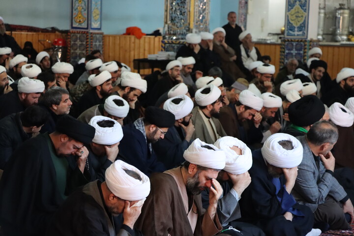 تصاویر/ تجمع روحانیون اردبیل به مناسبت چهلم امام شهید و شهدای جنگ رمضان