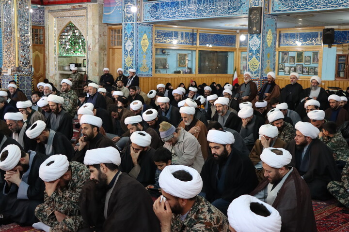 تصاویر/ تجمع روحانیون اردبیل به مناسبت چهلم امام شهید و شهدای جنگ رمضان