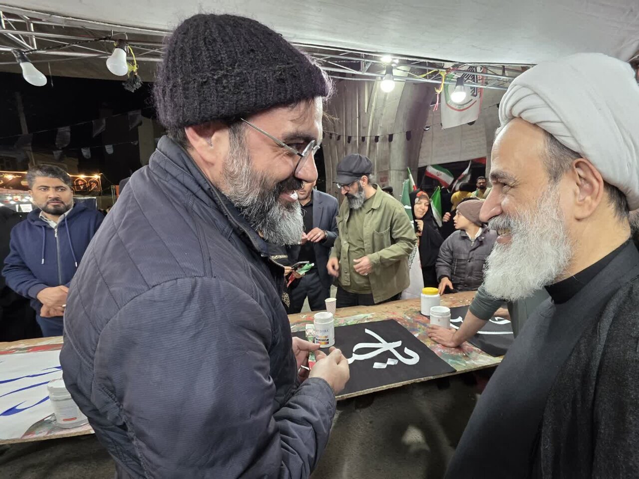 حضور حجت‌الاسلام والمسلمین پناهیان در موکب هنر و رسانه
