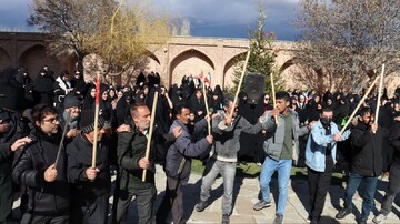تصاویر/ چالدران در اربعین رهبر شهید انقلاب غرق در عزا