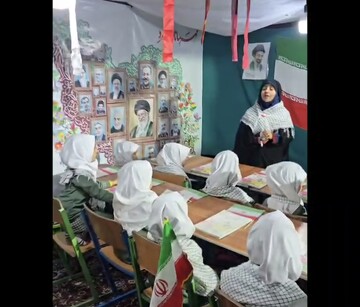 فیلم | برگزاری نشست معرفتی «درسِ شهید» ویژه کودکان در موکب حوزوی اردکان
