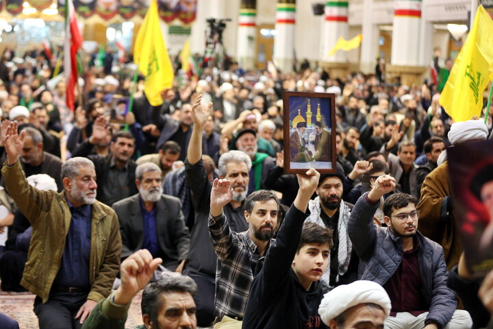 تصاویر/ مراسم اربعین رهبر شهید انقلاب در حرم مطهر بانوی کرامت