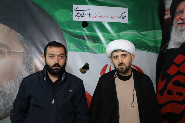 تصاویر / برپایی موکب مدرسه علمیه صادقیه تبریز در کنار حماسه آفرینی های مردم