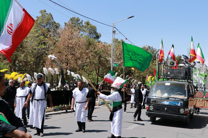 تصاویر/ عزاداری هیئات مذهبی شهرستان کرمان در مسیر منتهی به گلزار شهدای کرمان در اربعین قائد امت