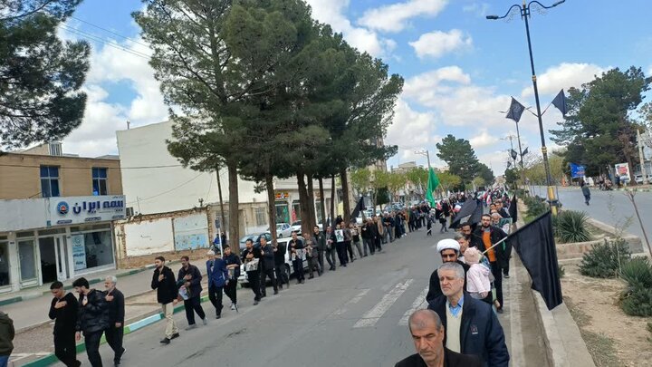 تصاویر/اجتماع عزاداری و حرکت دسته‌جمعی در چهلم شهادت قائد امت و شهدای والامقام در زرندیه