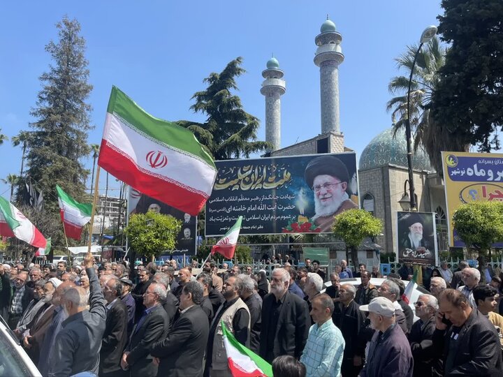 تصاویر /  راهپیمایی مردم نوشهر، در اربعین رهبر شهید (قدّس سرّه)