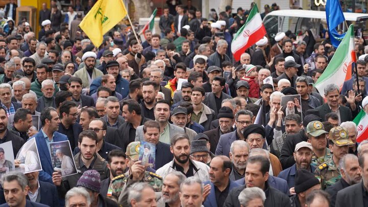 تصاویر/تجمع مردم دارالمومنین خوی در روز اربعین شهادت قائد امت
