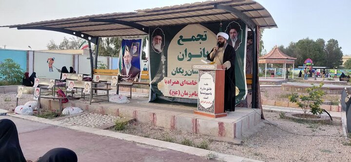 تصاویر/ تجمع بانوان انقلابی شهرستان ریگان به همت مدرسه علمیه فاطمیه(س) ریگان
