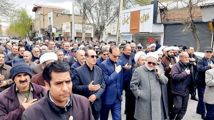 تصاویر/ عزاداری مردم شهیدپرور شاهین دژ در اربعین شهادت رهبر معظم انقلاب اسلامی