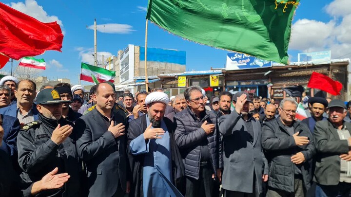 تصاویر | مراسم اربعین رهبر شهید انقلاب در ورزقان