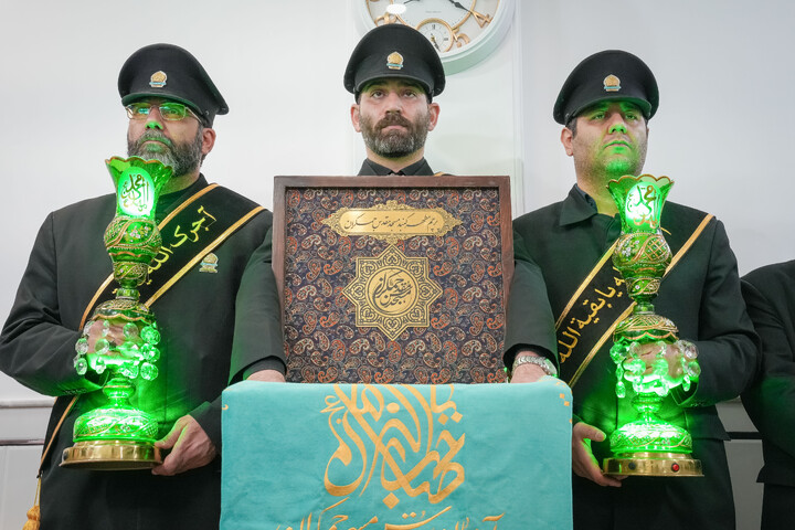 تصاویر/ دیدار و تکریم خانواده شهیدان احمدیان فردویی و احمدیان مقدم با حضور خادمان مسجد مقدس جمکران