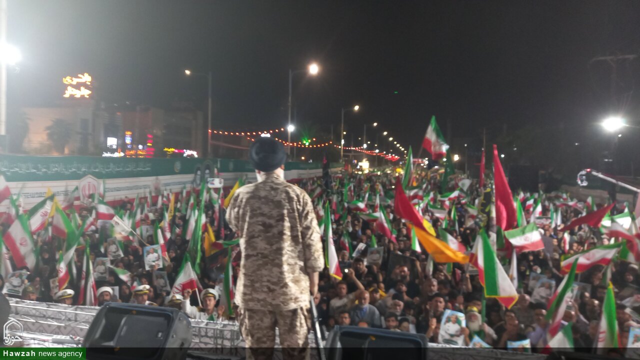 اجتماع بزرگ مردم با ولایت اهواز بمناسبت چهلم شهادت رهبر شهیدمان