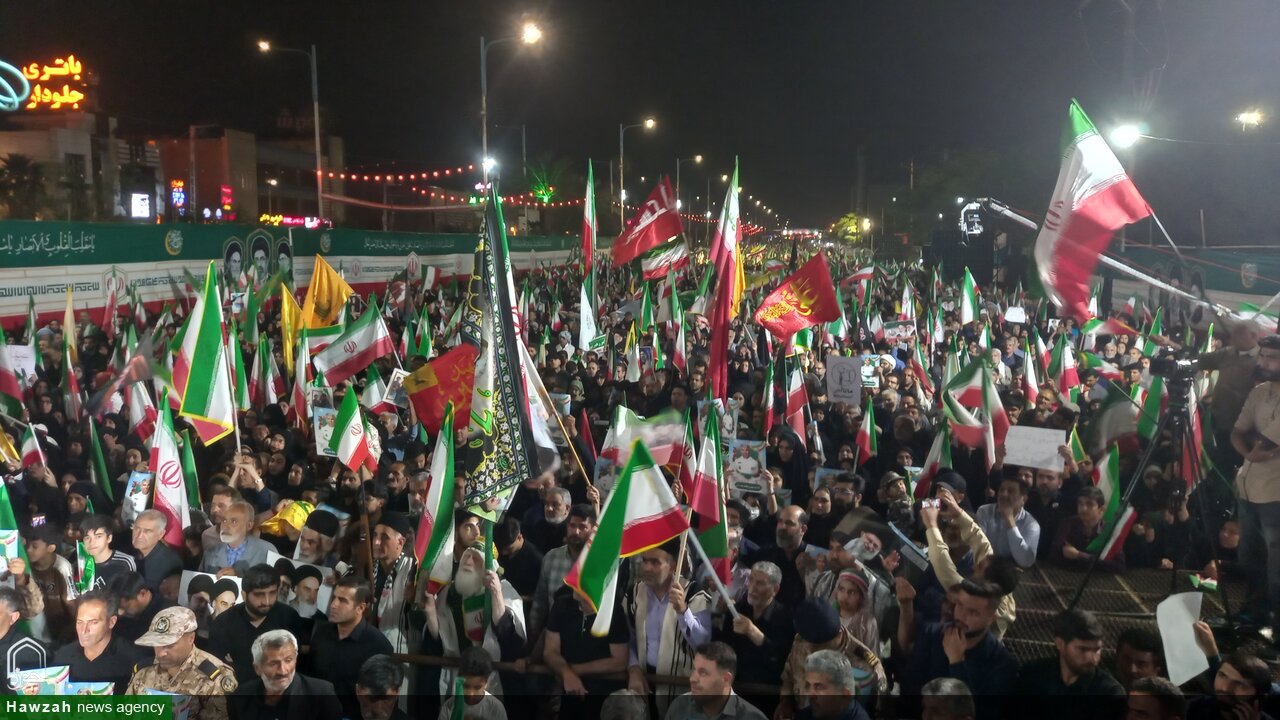 اجتماع بزرگ مردم با ولایت اهواز بمناسبت چهلم شهادت رهبر شهیدمان