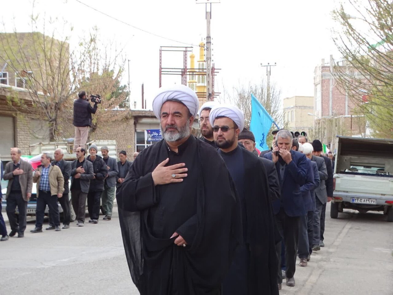 تصاویر/ برگزاری آیین سوگواری چهلمین روز شهادت «رهبر شهید» و شهدای مدرسه میناب در چهاربرج