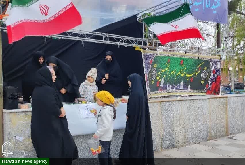برپایی مستمر موکب حضرت ام‌البنین (س) با مشارکت طلاب و دانشجویان آذرشهری + عکس