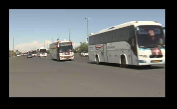 بیعت و حمایت قاطع اتوبوس‌داران قم با امام امت و نیروهای مسلح
