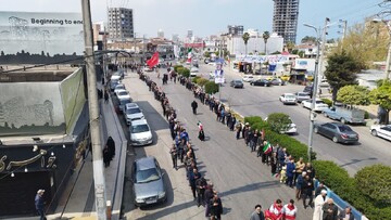 تصاویر/ دسته روی اربعین شهادت رهبر انقلاب در محمودآباد