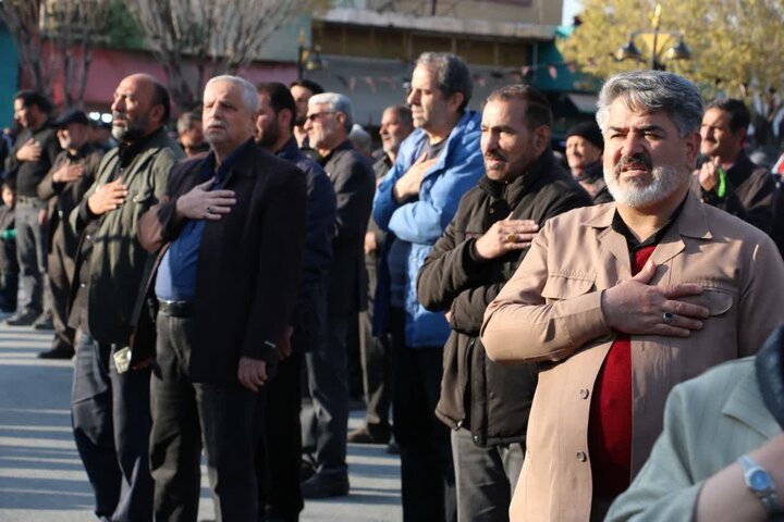 تصاویر/عزاداری هیات های مذهبی شهرستان کارچان در اربعین قائد امت در میدان شهدای اراک