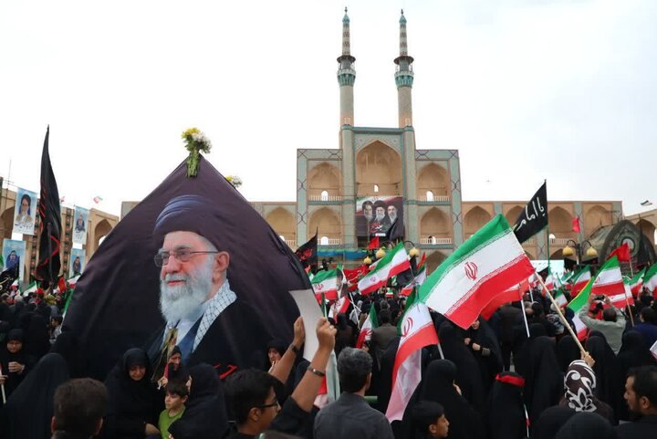 تصاویر/ اجتماع هیئات مذهبی یزد در چهلم شهادت امام خامنه ای
