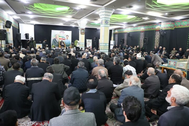 تصاویر/ مراسم بزرگداشت چهلمین روز شهادت حاج محمد باصری و مهندس شایان تبریزی‌امجد در سمنان