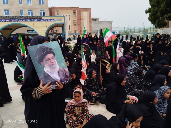 تصاویر/ مراسم بزرگداشت چهلمین روز شهادت قائد امت اسلامی در شهر قشم