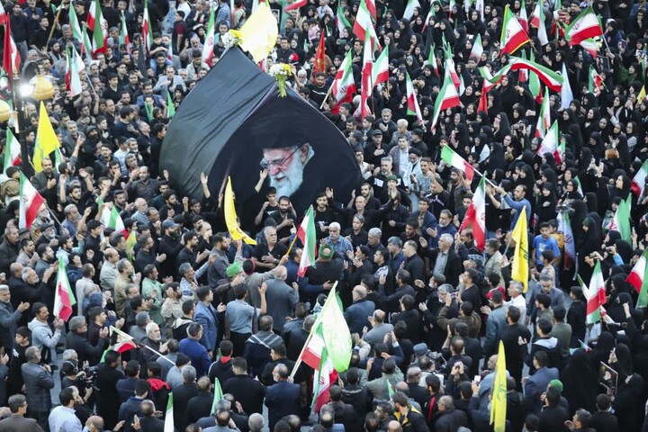 تصاویر/ تصاویر هوایی نخل‌برداری یزدی‌ها در اربعین قائد امت