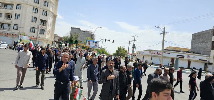 تصاویر/ راهپیمایی مردم جیرفت به مناسبت چهلمین روز شهادت قائد امت