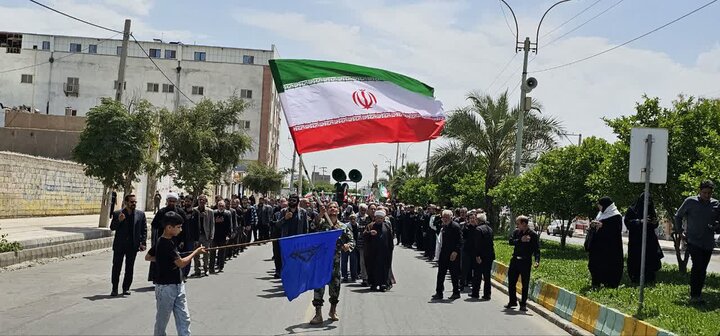 تصاویر/ راهپیمایی مردم جیرفت به مناسبت چهلمین روز شهادت قائد امت