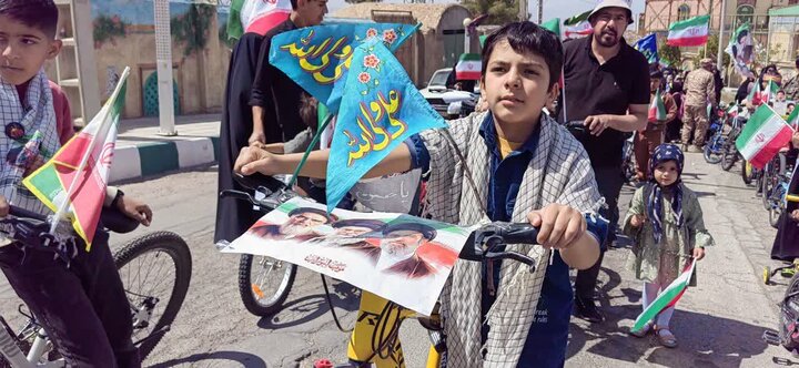 تصاویر/ کاروان دوچرخه سواری بچه های انقلابی شهر خانوک