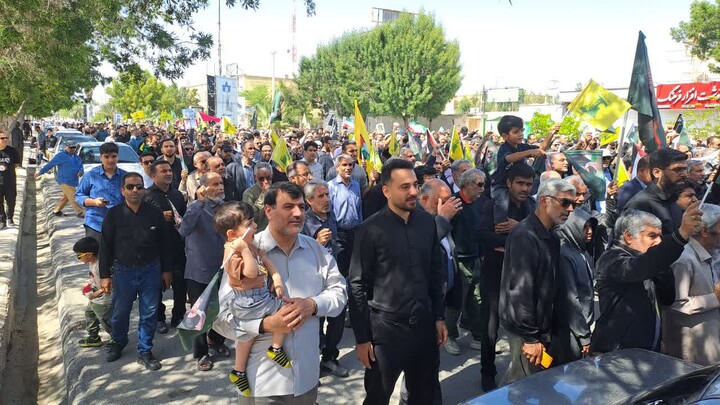 تصاویر/ راهپیمایی مردم بوشهر در محکومیت حمله آمریکایی_صهیونیستی به لبنان