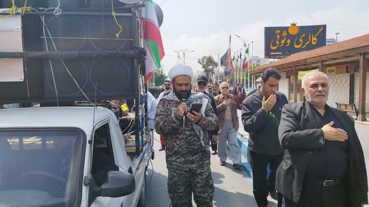 تصاویر| دسته روی اربعین شهادت رهبر انقلاب در محمودآباد