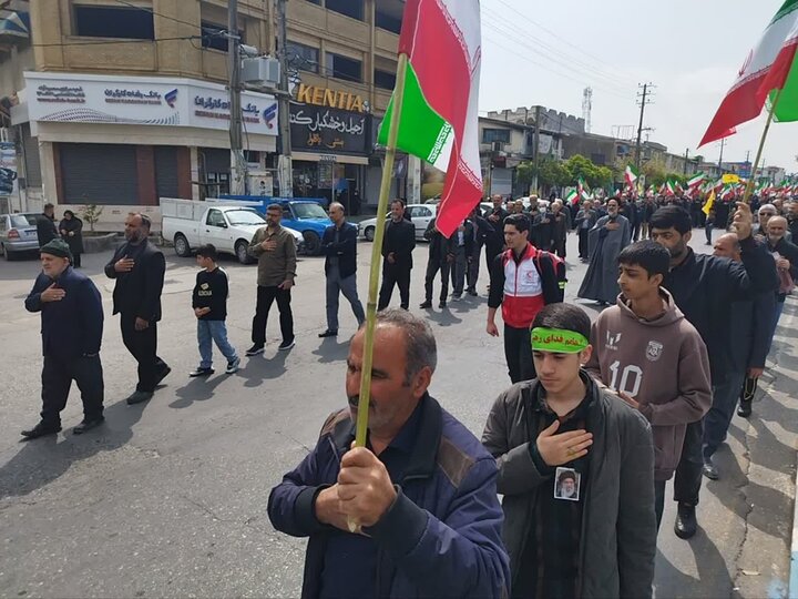 تصاویر| دسته روی اربعین شهادت رهبر انقلاب در محمودآباد