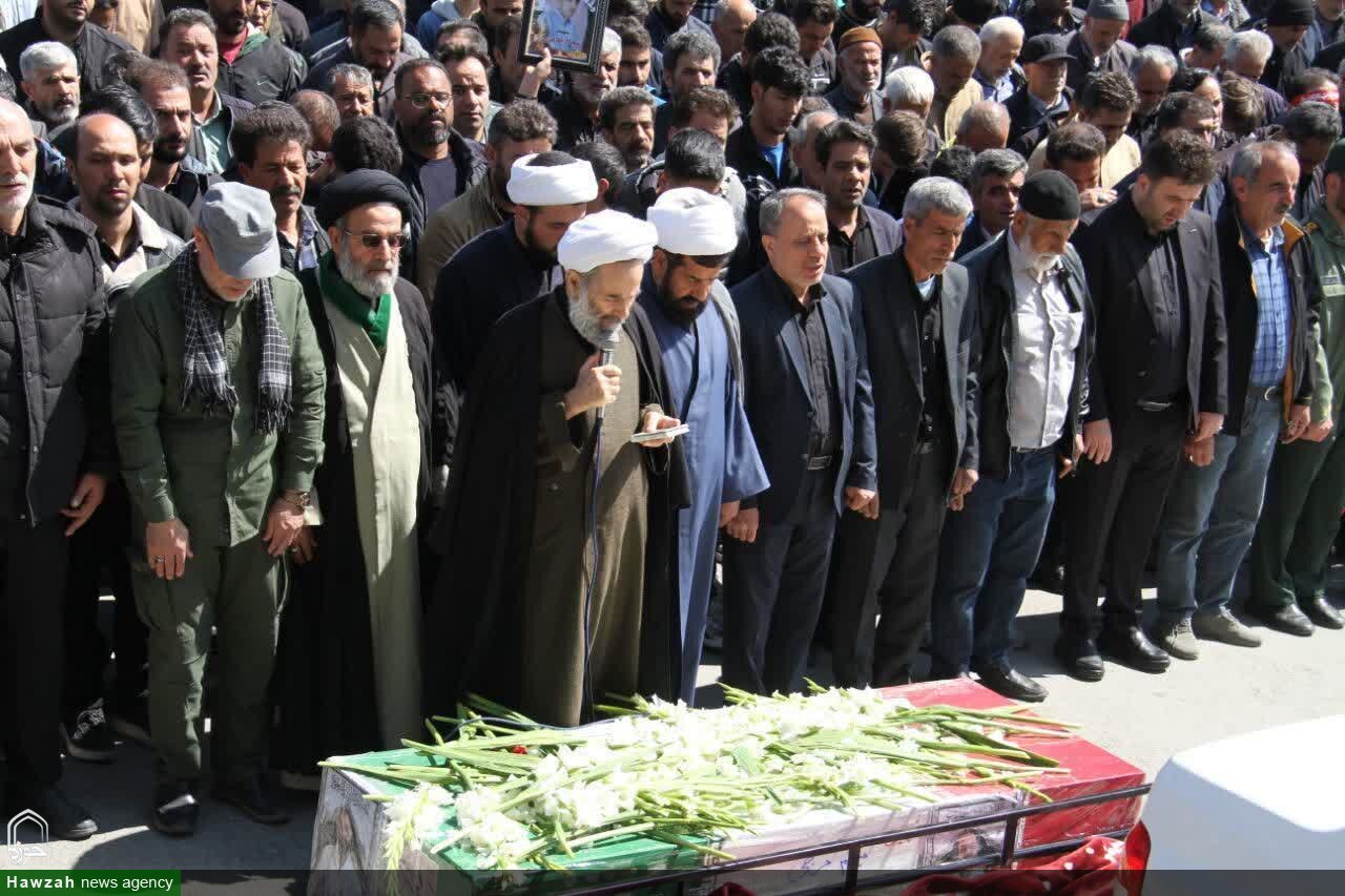 آیین تشییع پیکر شهید گرجی در ازندریان برگزار شد+عکس