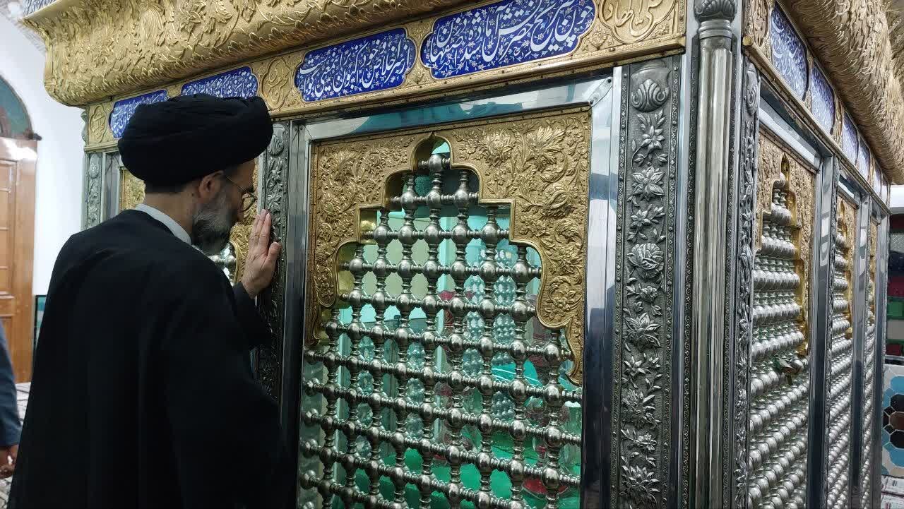 تصاویر/ حضور نماینده ولی‌فقیه در کاشان در مراسم اربعین شهادت شهید سید محمدحسین صفوی  در جوشقان مرکزی