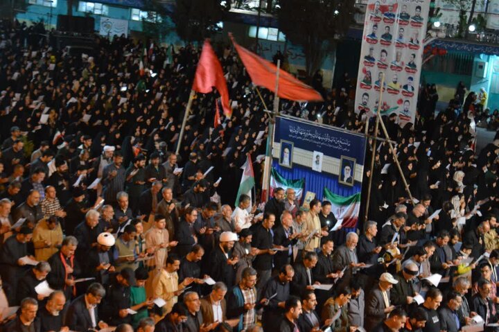تصاویر/ اجتماع شبانه و اقامه نماز استغاثه در پاکدشت