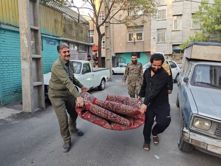 تصاویر/ خدمت رسانی گروه جهادی مؤسسه فرهنگی امیرالمومنین(ع) کاشان درتهران