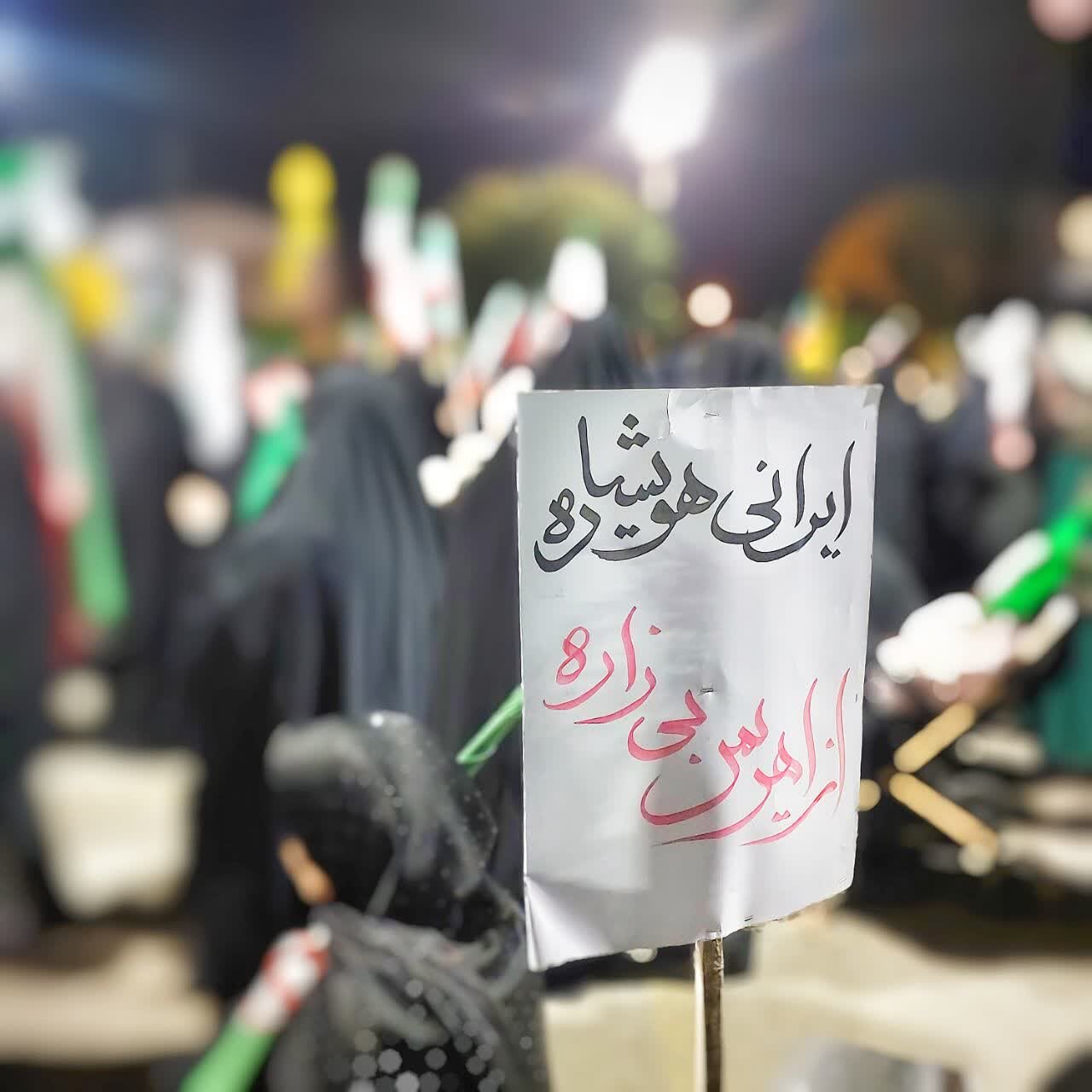 فیلم| حضور حماسی مردم محمودآباد در شب بیست و دوم فروردین