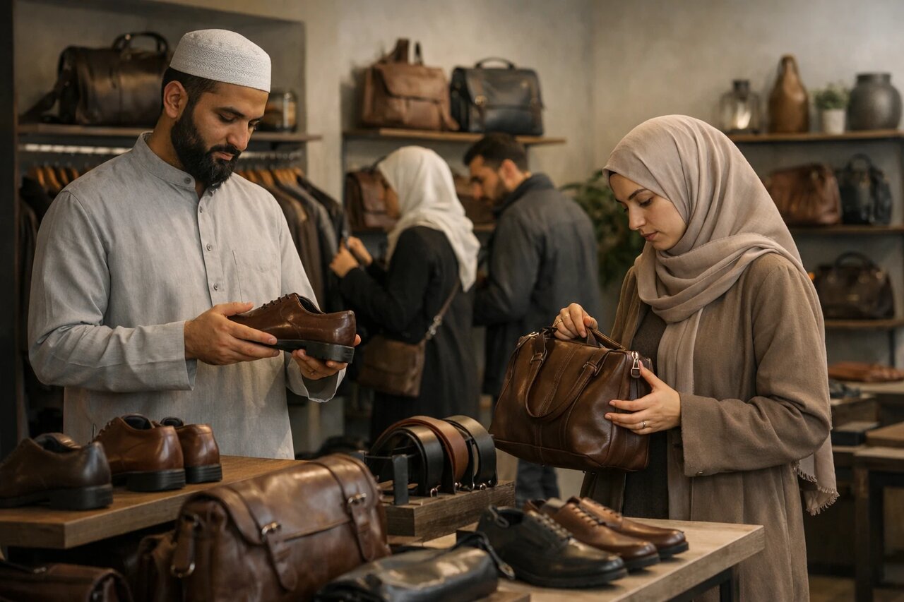What is the ruling on leather with a weak probability of Islamic slaughter?