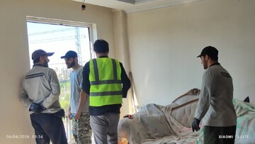 فیلم| خدمت رسانی طلاب گروه جهادی الغدیر مدارس علمیه بابل در تهران