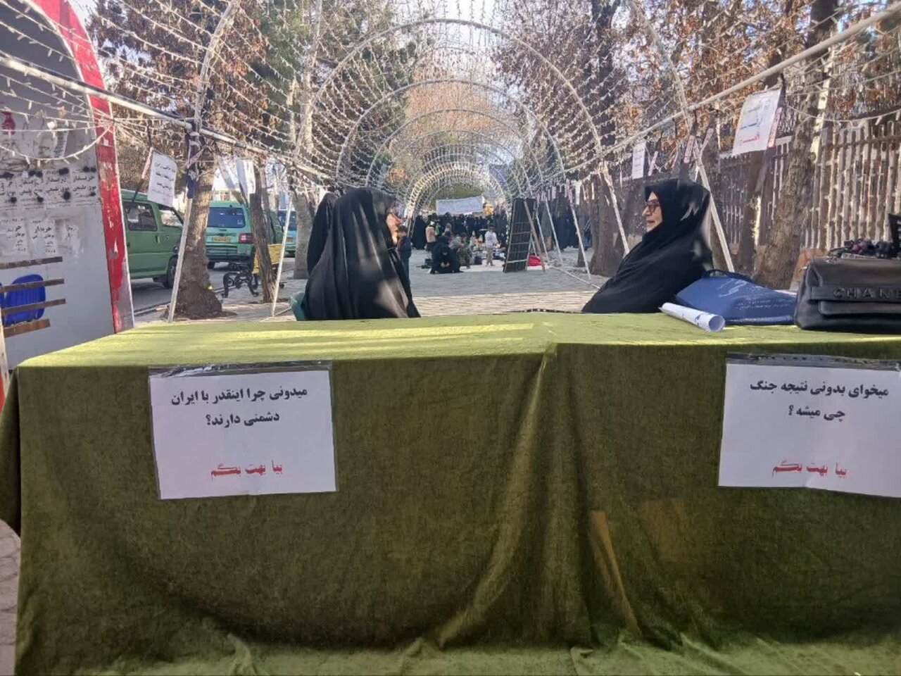فعالیت‌های فرهنگی و خدمترسانی موکب بانوان طلبه سلماس در ایام جنگ رمضان + عکس