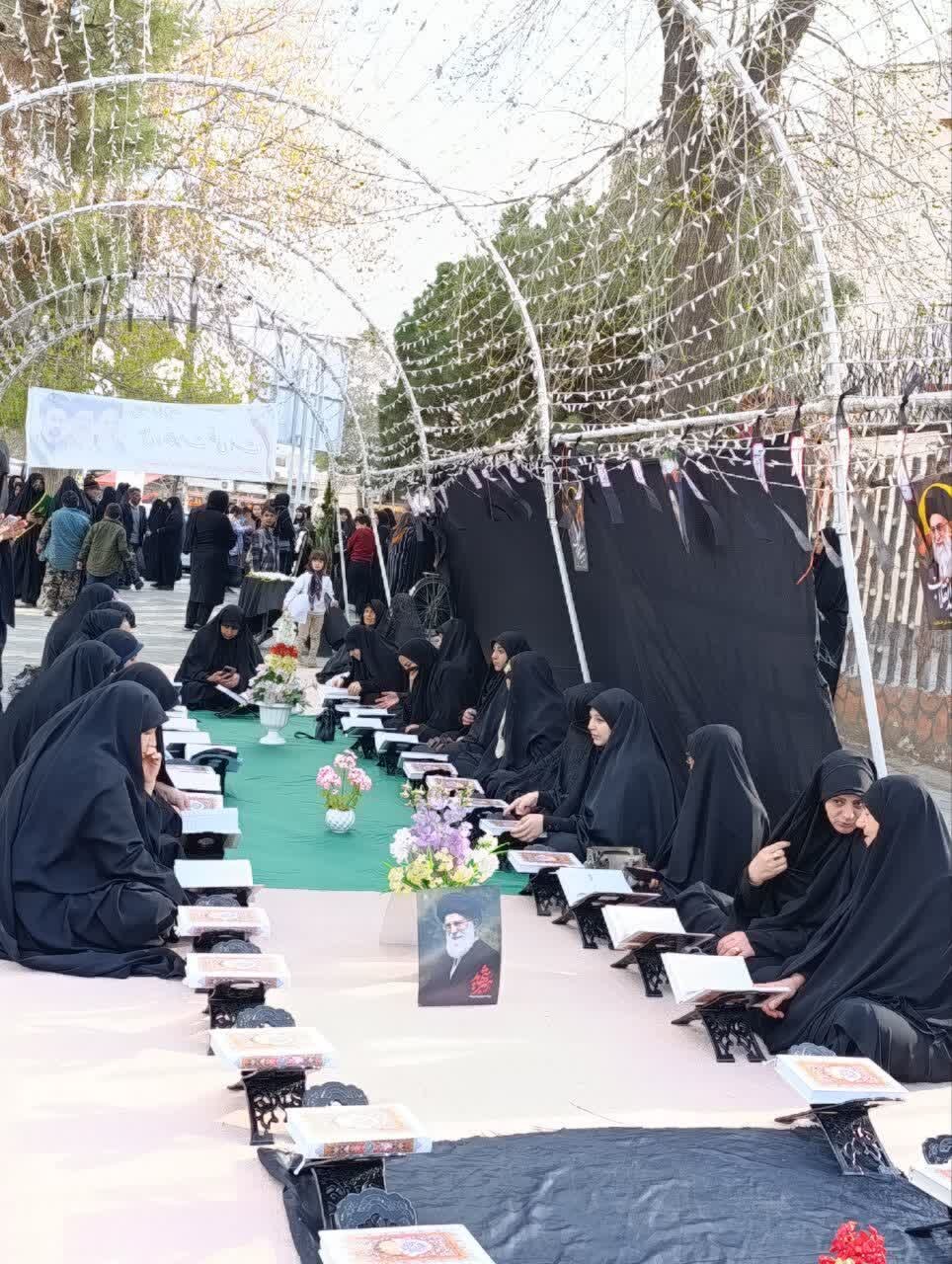 فعالیت‌های فرهنگی و خدمترسانی موکب بانوان طلبه سلماس در ایام جنگ رمضان + عکس