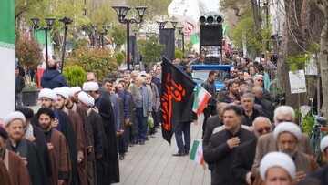 تصاویر/ دسته عزای شهادت امام جعفرصادق(ع) با حضور پر شور مردم دارالمومنین خوی