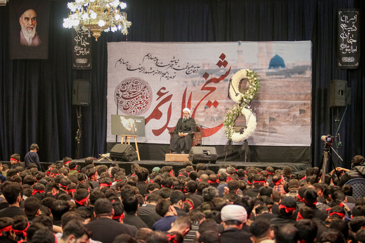 تصاویر/ مراسم عزاداری شب شهادت امام جعفر صادق علیه‌السلام در گلزار شهدای قم