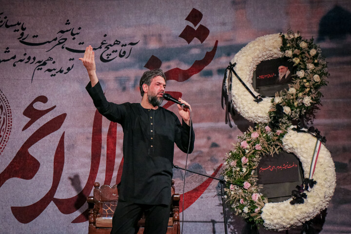 تصاویر/ مراسم عزاداری شب شهادت امام جعفر صادق علیه‌السلام در گلزار شهدای قم