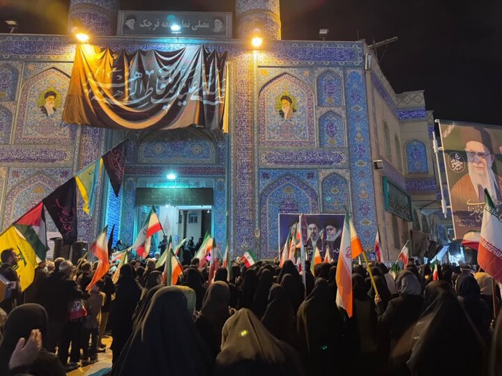 تصاویر/ چهل و پنجمین شب اجتماع مردمی در قرچک