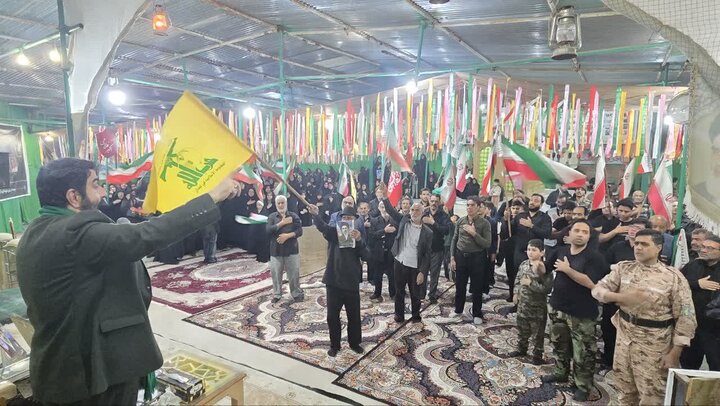 تصاویر/ سوگواری شهادت امام جعفر صادق(ع) و اربعین رهبر شهید در حرم مطهر شهدای گمنام حسین آبادکویر