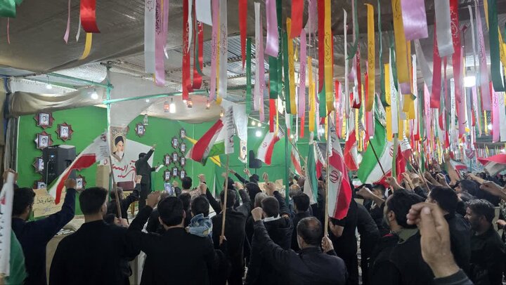 تصاویر/ سوگواری شهادت امام جعفر صادق(ع) و اربعین رهبر شهید در حرم مطهر شهدای گمنام حسین آبادکویر