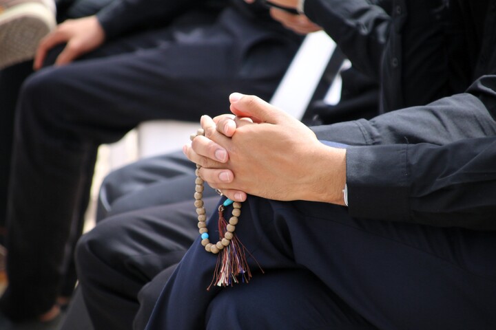 تصاویر/ دسته عزاداری روحانیون کرمانی در شهادت امام صادق(ع)
