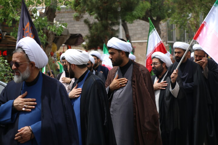 تصاویر/ دسته عزاداری روحانیون کرمانی در شهادت امام صادق(ع)